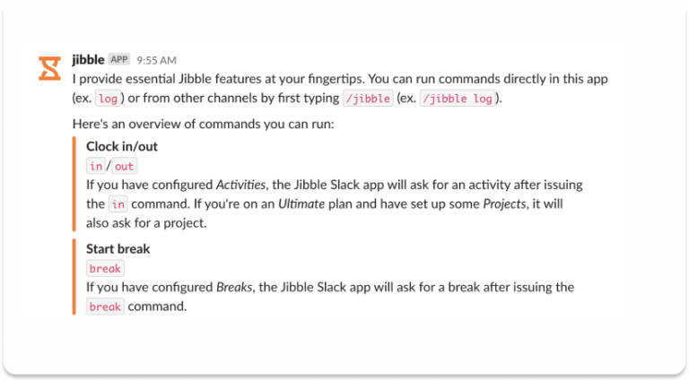 Slack Jibble time tracking help