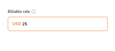 Setting up billable rate