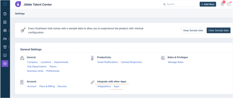 Connect Jibble in FreshTeam