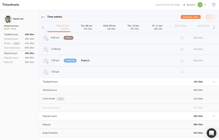 cking break timeHow breaks and automatic deductions are calculated on timesheets