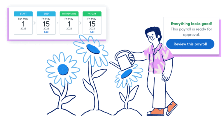 Calendar showing next payroll steps