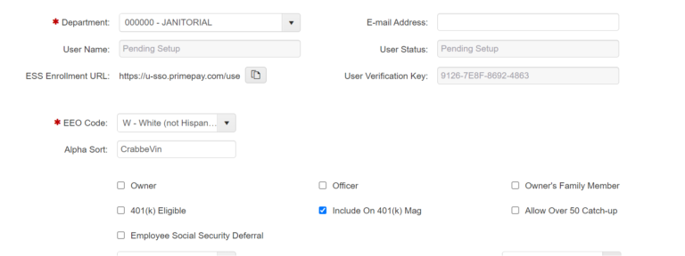 Screen showing benefit administration employee portal login