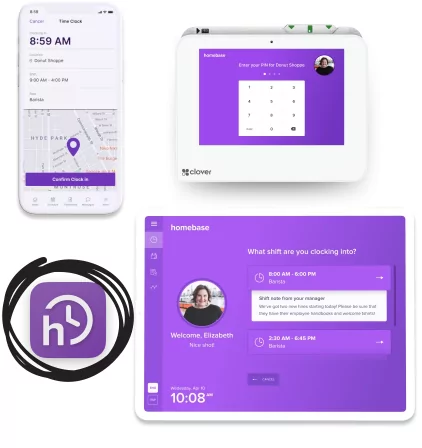 Clock in to shift on the Homebase app